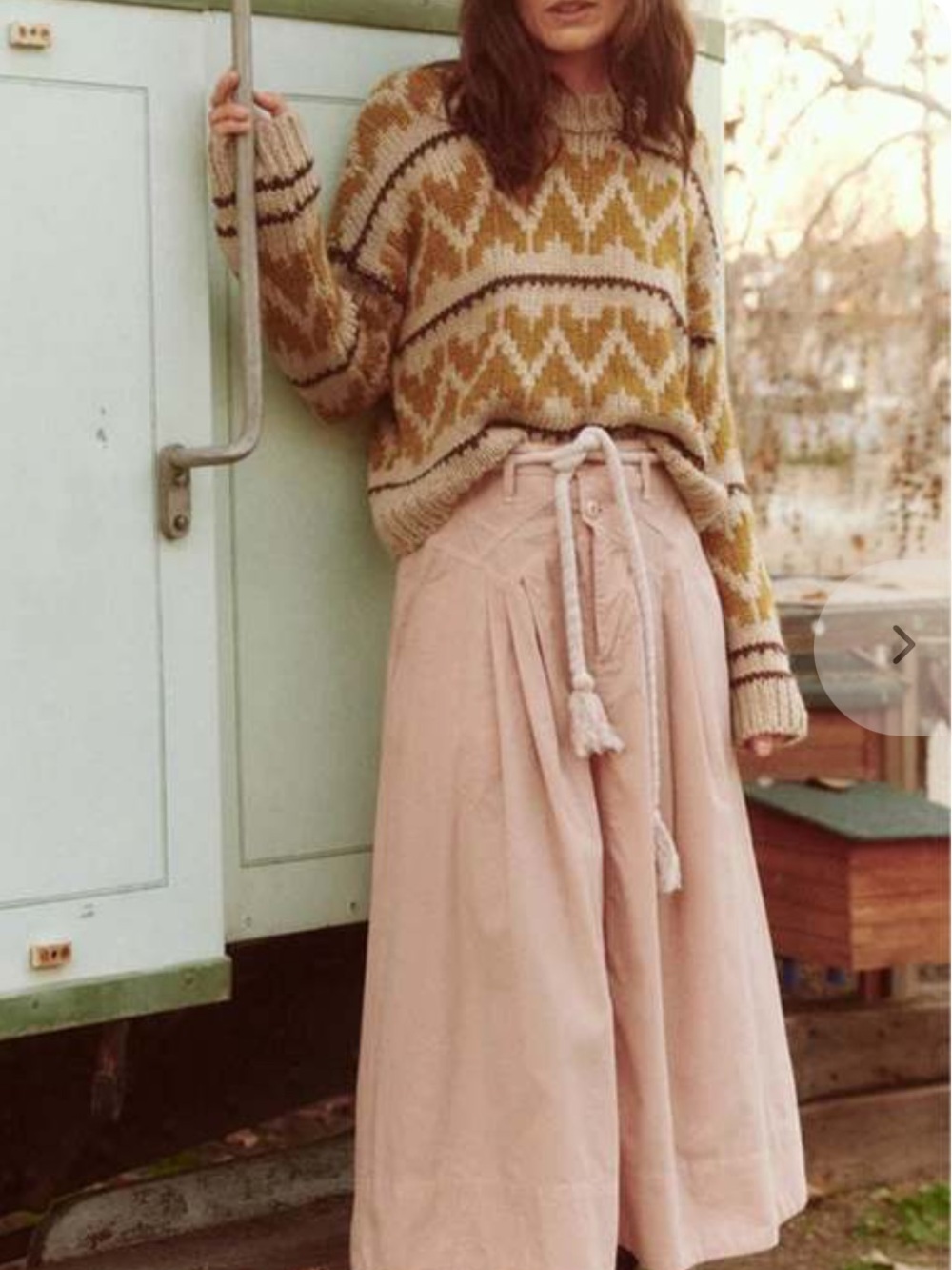 THE GREAT. The Folk Pullover in Earthtone - Picture 2 of 10